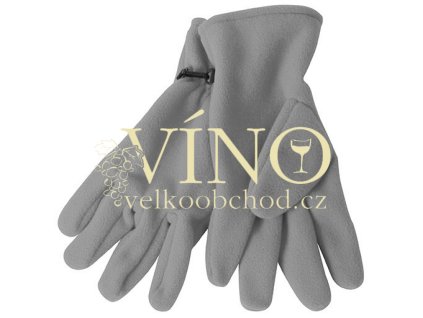 MICROFLEECE GLOVES MB7700 zimní rukavice unisex, šedá, L/XL