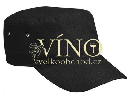 MILITARY CAP FOR KIDS MB7018 dětská čepice s kšiltem, černá