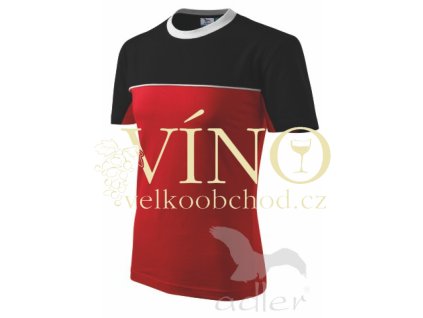 Adler 109 Colormix 200, pánské triko s krátkým rukávem, červená/černá