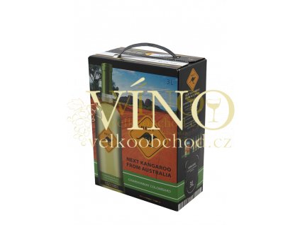 Víno Next Kangaroo Chardonnay Colombard 3 l suché australské víno bag in box BIB