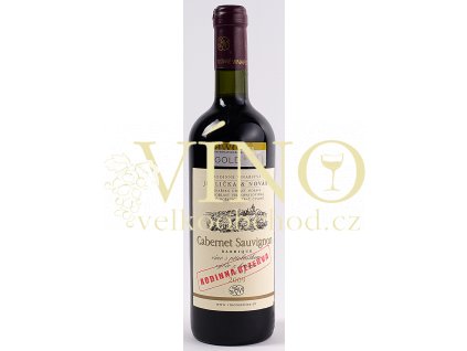 Rodinné vinařství Jedlička Bořetice Cabernet Sauvignon 2009 výběr z hroznů 0,75 L suché moravské červené víno BARRIQUE Rodinná Rezerva