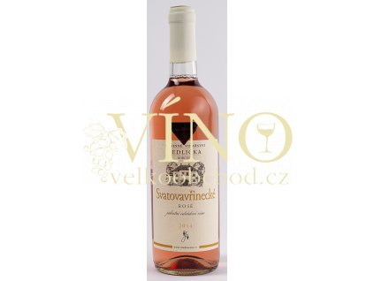 Rodinné vinařství Jedlička Bořetice Svatovavřinecké rosé 2014 jakostní 0,75 L polosuché moravské růžové víno