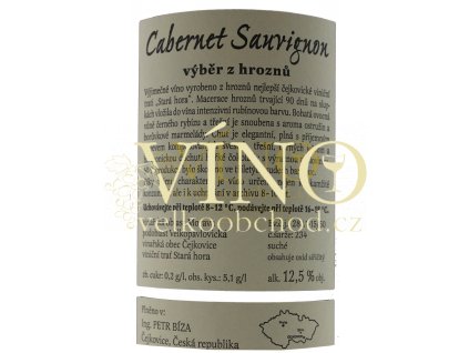 Bíza Cabernet sauvignon 2018 výběr z hroznů 0,75 l suché moravské červené víno