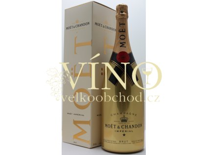 Champagne Moët & Chandon Brut Impérial 12,5% 1,5 l Golden Magnum zlatá láhev + dárkové balení (karton)