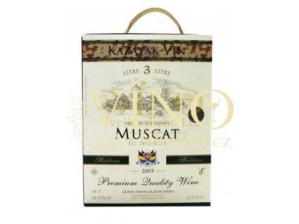 Víno Kazayak Vin Muscat 3 l polosladké moldavské bílé bag in box