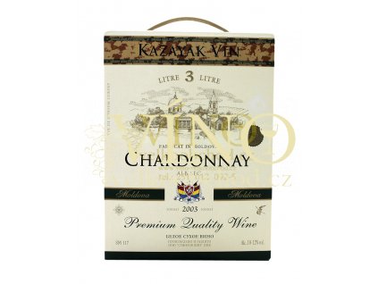 Víno Kazayak Vin Chardonnay 3 l BIB polosladké moldavské bílé bag in box