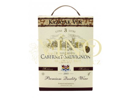 Akce ihned víno Kazayak Vin Cabernet Sauvignon BIB 3 l moldavské červené bag in box