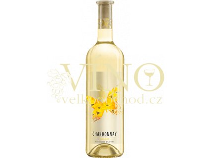 Víno Mikulov Motýl Chardonnay 0,75 L jakostní bílé suché víno