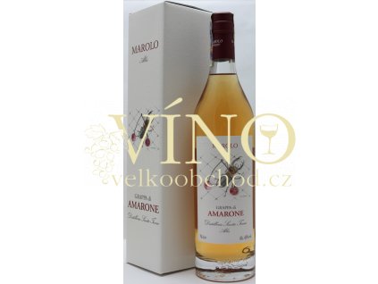 Distilleria Marolo Grappa di Amarone Riserva 0,7 l 44% italská grappa z Piemonte + dárková krabička nebo taška na láhev