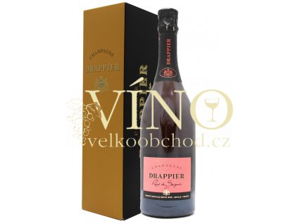 Champagne Drappier Rosé de Saignée 0,75 l francouzské šampaňské v dárkové krabičce