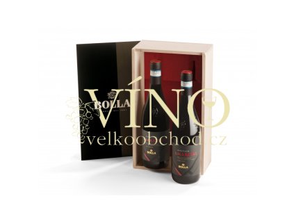 bolla rhetico amarone della valpolicella classico docg wooden box 2x075 l