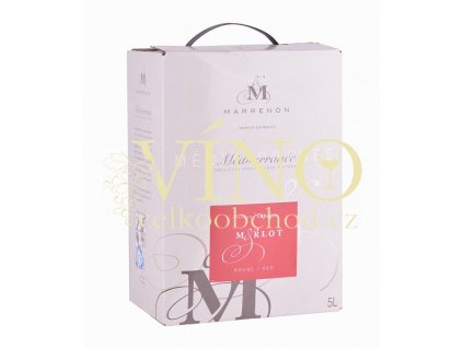 Marrenon Bag-in-Box 5 l Merlot VdP červené francouzské víno