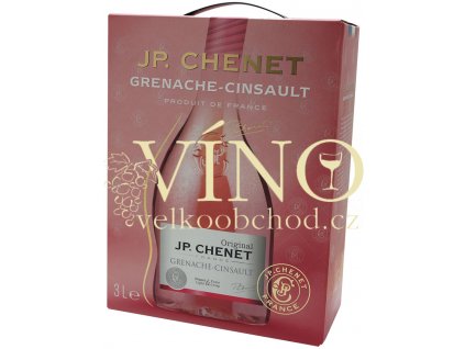 Víno J.P.Chenet Grenache Cinsault Rosé BIB 3 l francouzské růžové polosuché bag in box