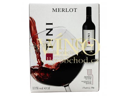 Akce ihned Tini Merlot BIB 3 l italské červené víno bag in box