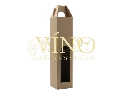 Kartonová krabička PROMO na víno 1 láhev 0,75l přírodní