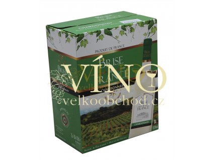Víno Brise de France Chardonnay 3 l bag in box suché 12,5 % francouzské bílé BIB