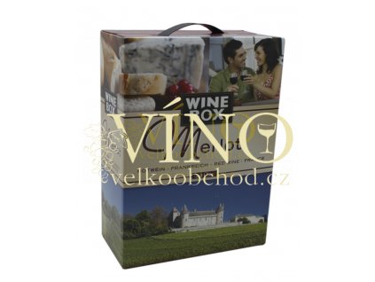 Wine box Merlot D.O.C. BIB 3 l francouzské červené víno bag in box