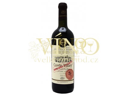 Jedlička & Novák Bořetice Cuvée Tůfary 2011 (CSG+VAV+ Merlot) pozdní sběr 0,75 l suché moravské červené víno Rodinná rezerva