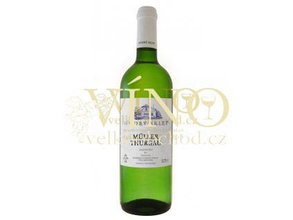 Modrý sklep Muller Thurgau jakostní 0,75 l suché moravské bílé víno