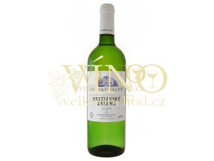Modrý sklep Veltlínské zelené jakostní 0,75 l suché moravské bílé víno
