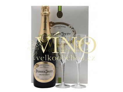 Champagne Perrier Jouët Grand Brut 0,75 l v dárkovém boxu se skleničkami