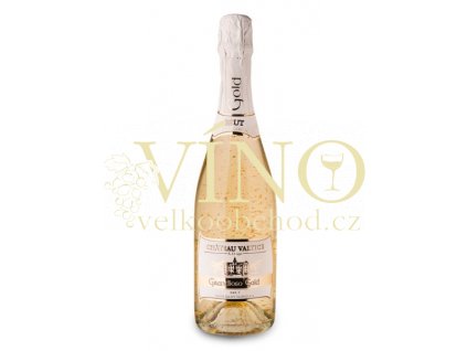 Vinné sklepy Valtice Grandioso sekt GOLD brut 0,75 l suché šumivé bílé víno se šupinkami zlata