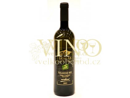 Vinné sklepy Skalák Rulandské bílé 2003 výběr z hroznů 0,75 L polosladké bílé víno