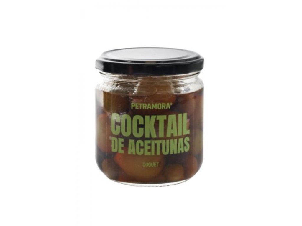 Směs španělských oliv s peckami, Coquet