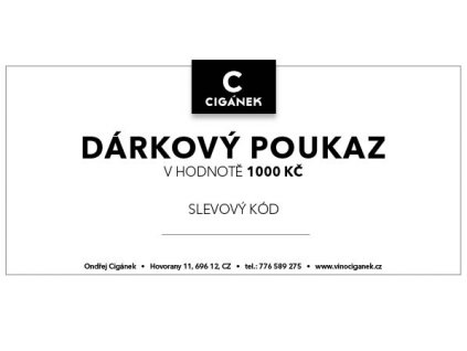 Dárkový poukaz 1000
