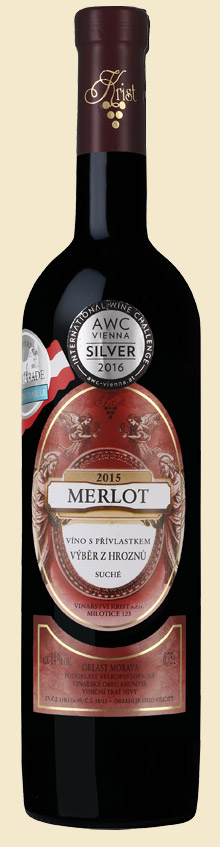 Vinařství Krist Merlot Výběr z hroznů 2015 0,75l