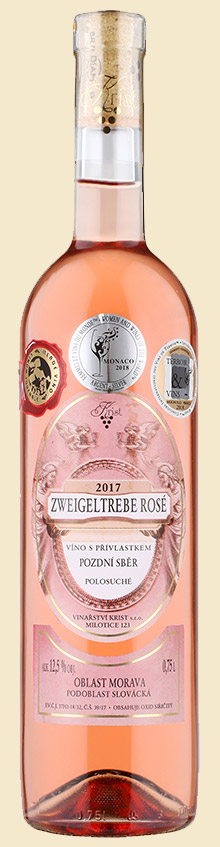 Vinařství Krist Zweigeltrebe Rosé Pozdní sběr 2017 0,75l polosuché