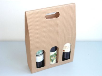 Paper box for 3 bottles