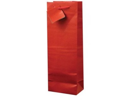 Papírová taška na 1 lahev červená T