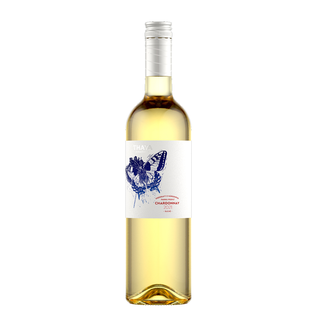 Chardonnay 2021 Thaya pozdní sběr suché Pozdravy z národního parku Wine of Czech Republic Michal Procházka Vinotéka Klánovice