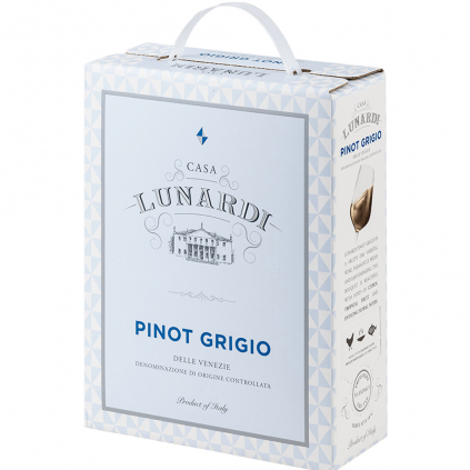 large BIB PINOT GRIGIO LUNARDI 3000 ML RIONDO VINO e CUORE