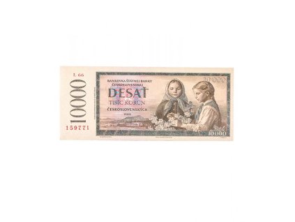 Mléčná čokoláda bankovka 10 000 Kčs, 60g