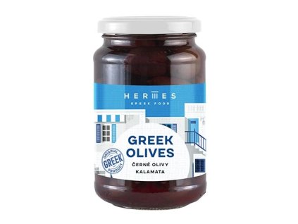 Originální řecké olivy černé bez pecky – Kalamata, 170g, D.M.Hermes
