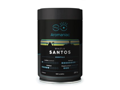 Aromaniac, Čerstvá káva Brazílie Santos, zrnková, dóza, 100% arabika