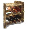 Regál na víno, na 8 lahví, odstín Rustikal, 38x42x27 cm 04