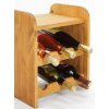 Regál na víno, na 6 lahví, Lazur kaštan, 38 x 33 x 27 cm 04