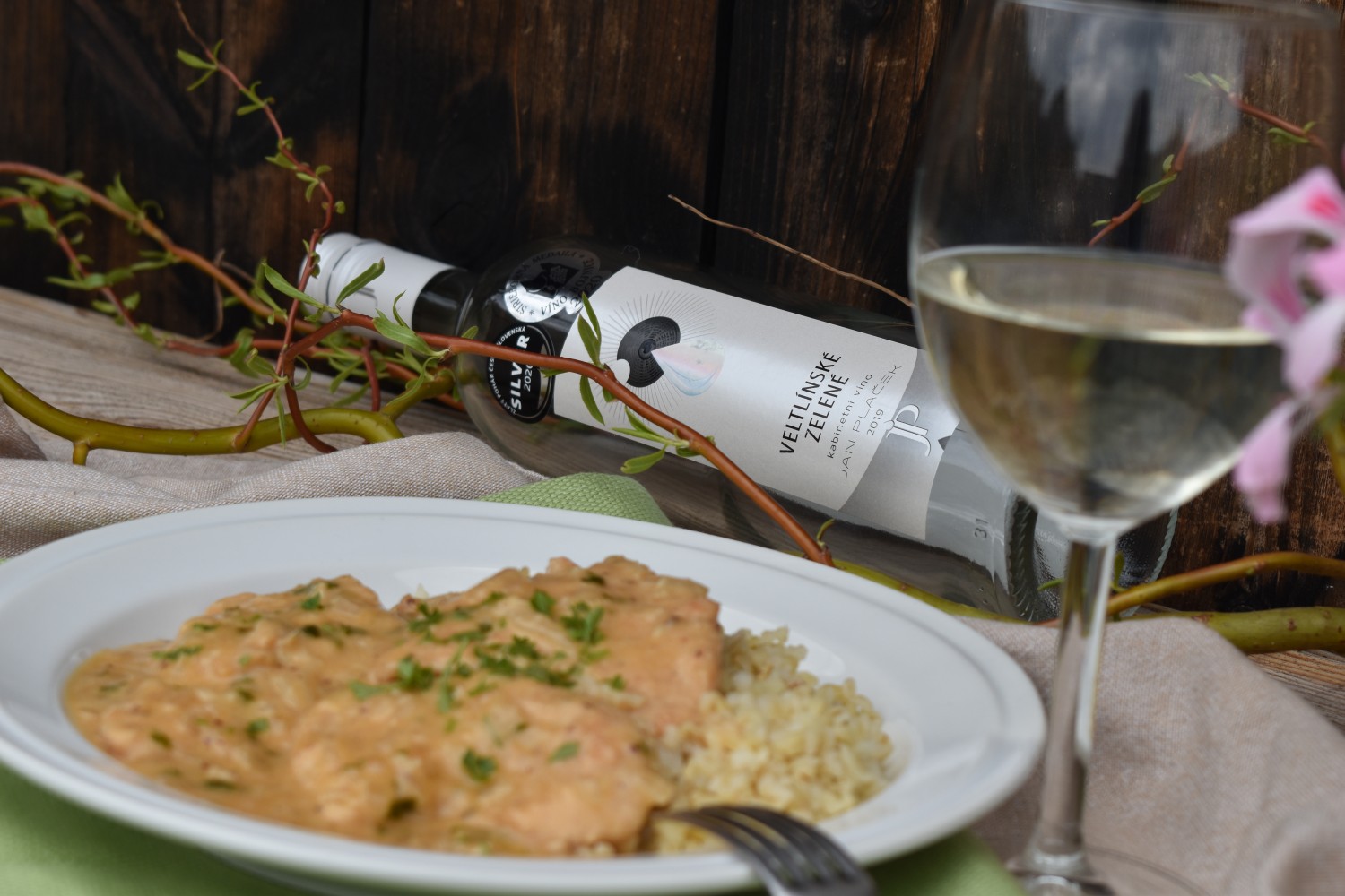 Recepty s vínem: Smetanové krůtí plátky