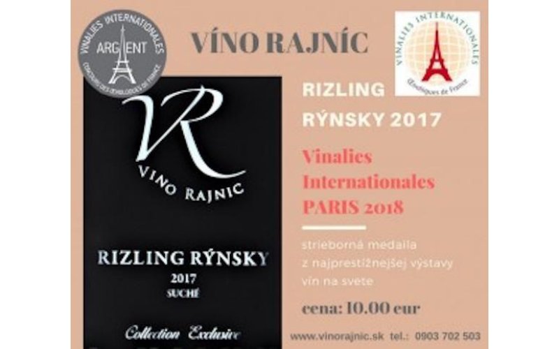RIZLING RÝNSKY 2017 striebro z Paríža