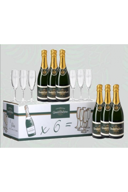 Set 6x Champagne Cuvée Leonie + 6x sklenička