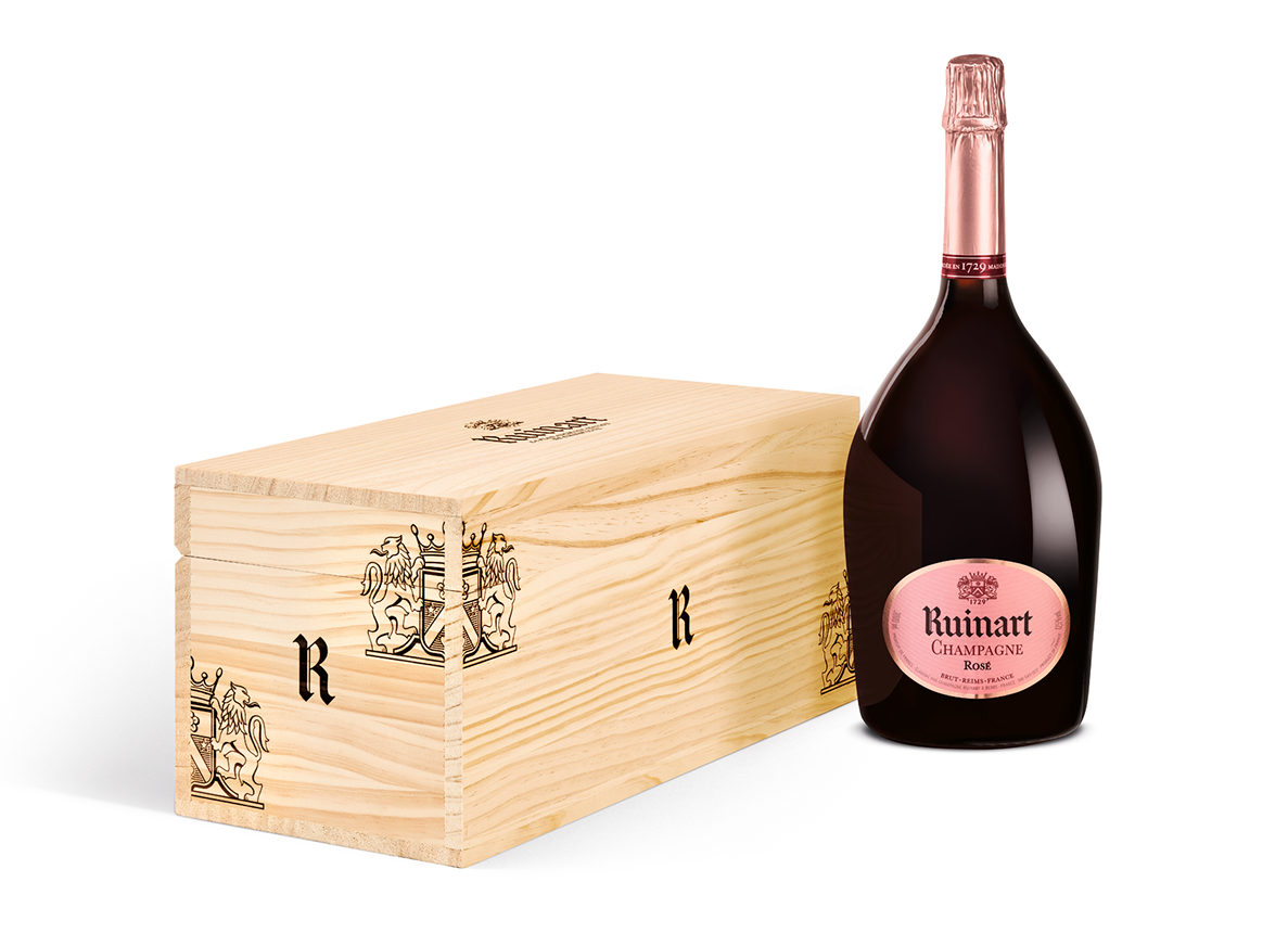Ruinart Rosé Jéroboam (3,0l) v dřevěné krabici