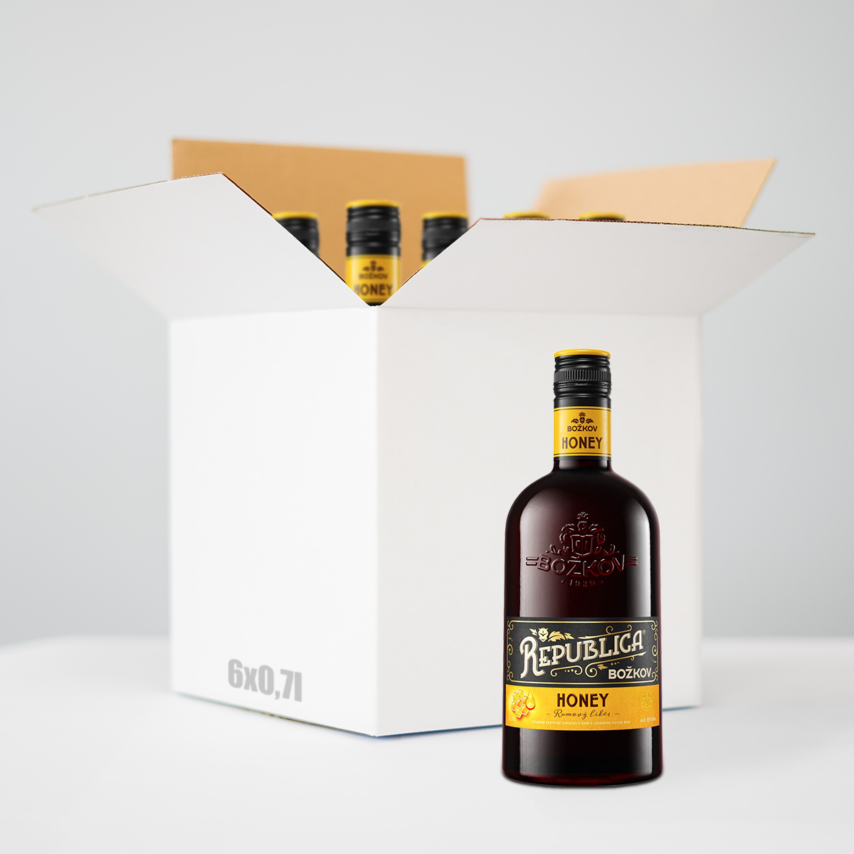 Božkov Republika Elixir Honey (6x0,7l) Karton