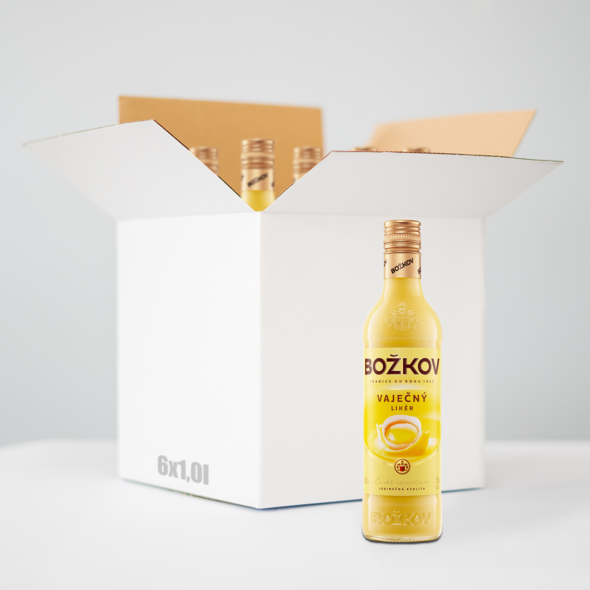 Božkov Vaječný likér (6x1,0l) Karton