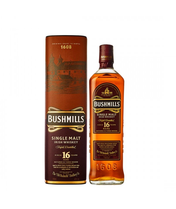 Bushmills Malt 16 Years Old (0,7l) v dárkové tubě