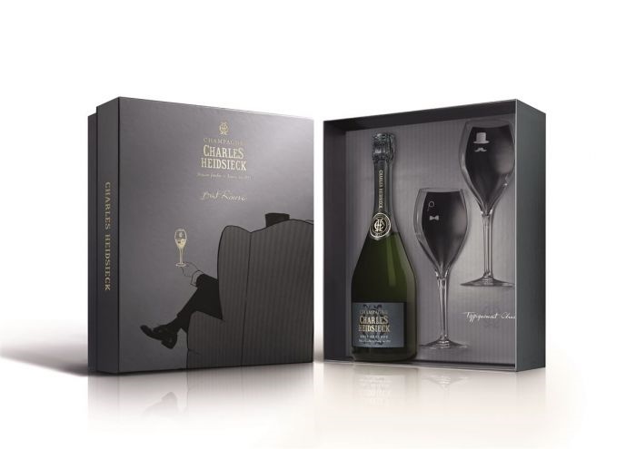 Charles Heidsieck Brut Réserve (0,75l) v dárkové krabičce se skleničkami