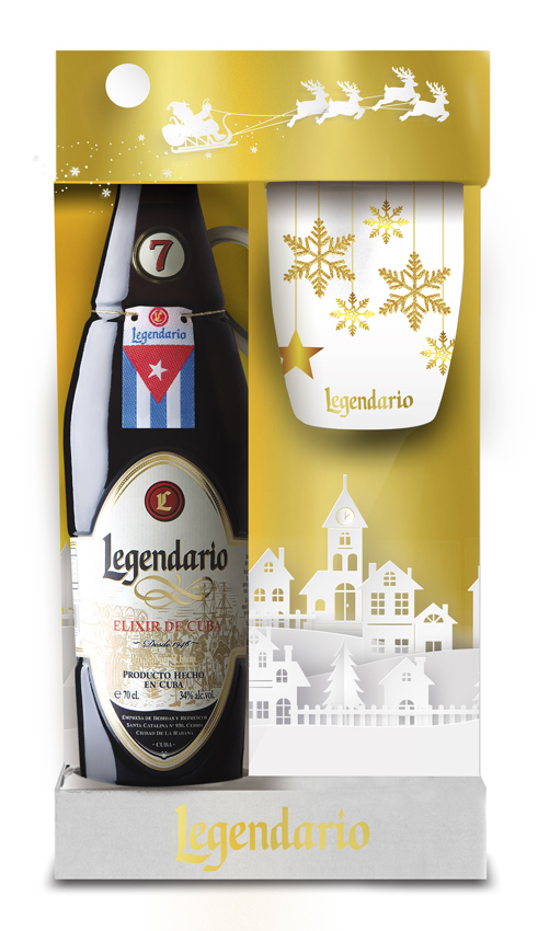 Legendario Elixir de Cuba 7 Y.O (0,7l) dárková krabička s hrnečkem