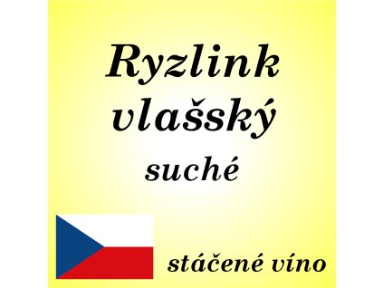 Ryzlink vlašský stáčené